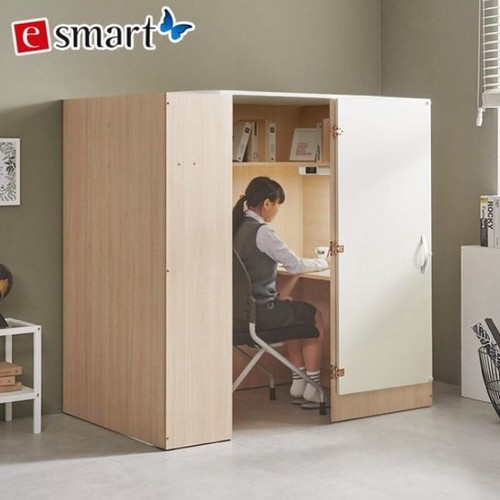 E스마트  스터디룸 독서실책상+LED스탠드