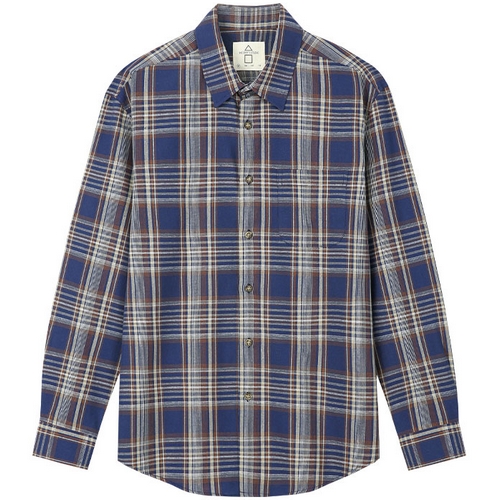 더셔츠스튜디오 네이비 오버핏 면 빅체크 남방  TSS310  44229_TSS310