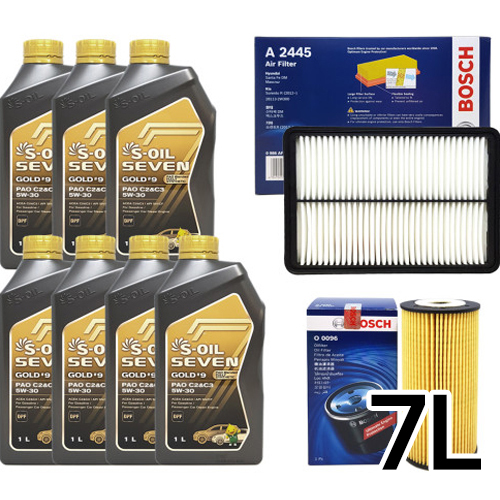 에스오일  세븐골드 PAO 5W30 + 보쉬필터 싼타페DM 디젤