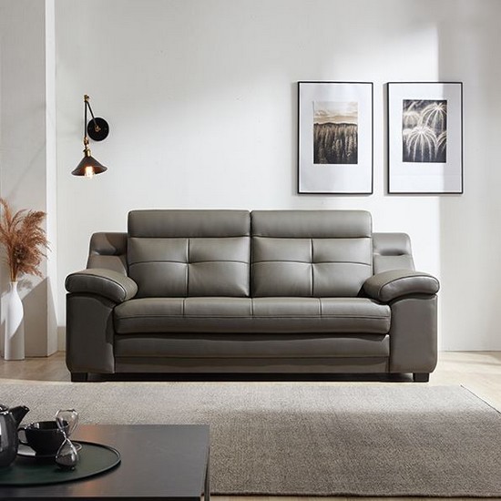 동서가구 루엘 라텍스탑 이태리 천연가죽 소파 3인용