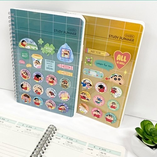 학산문화사  짱구는 못말려 6개월 스터디 플래너