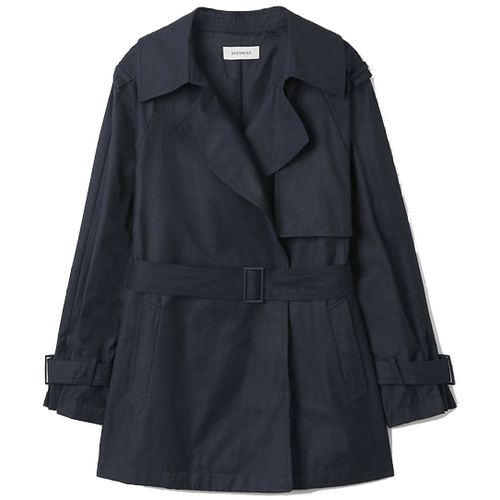 쉬즈미스 여성 벨티드 하프 트렌치 코트_SWWBYL11010