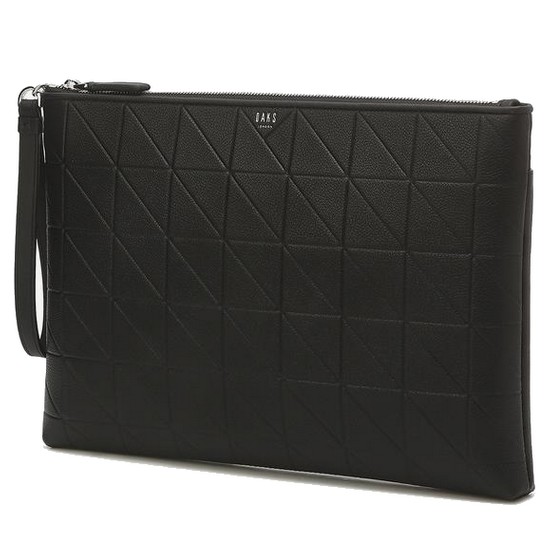 닥스 블랙패턴 소가죽 클러치백_DBBA1E279BK