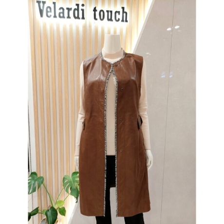 벨라디터치 양 가죽 롱 베스트 V7a1LT22