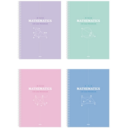 펜피아  스프링 2분할 수학 노트 공책 연습장 1개