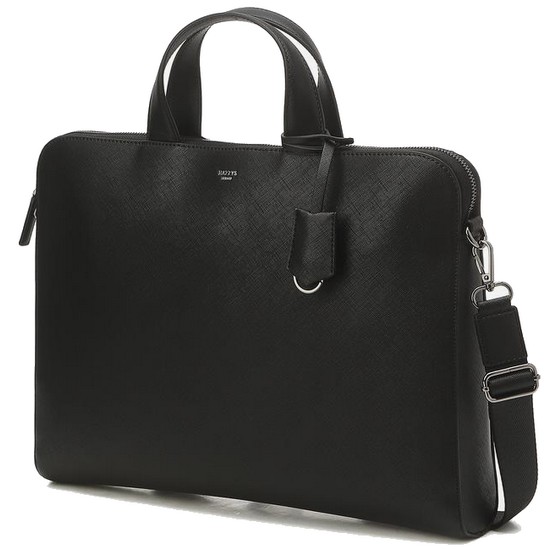 헤지스 ACC  블랙 슬림 서류가방형 크로스 겸 토트백 HJBA1E412BK