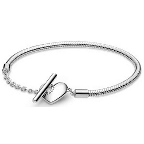 판도라  스네이크 체인 T바 하트 팔찌 599285C00