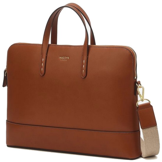 LF 헤지스 남성 브라운 로고배색 노트북 수납 서류가방_HIBA1E407W2