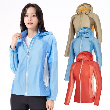 콜핑 여성 봄 경량 바람막이 자켓 1961JK225W Z3A9 LBLUE 095      여성 봄 경량 바람막이 자켓 1961J..