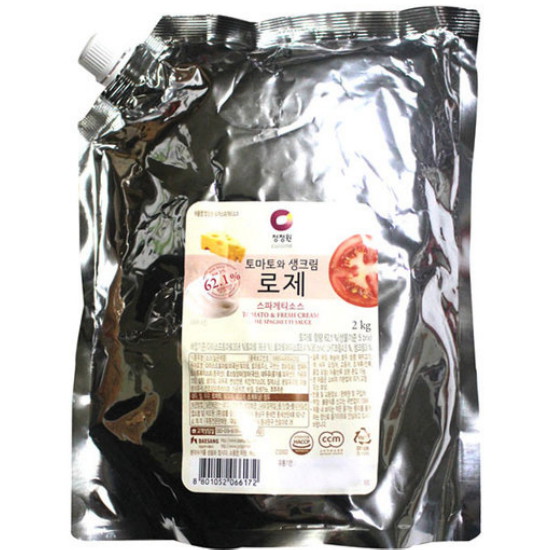 청정원 토마토와 생크림 로제 스파게티 소스 2kg