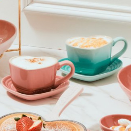 르크루제 하트 머그 & 트레이 세트