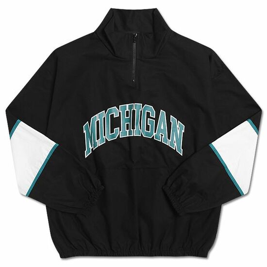 탑보이 미시간 프린팅 오버핏 아노락 맨투맨  NS582