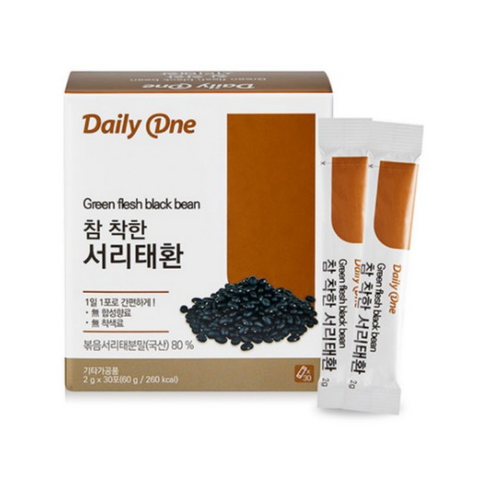 데일리원 참 착한 국산 서리태환 30포 X 2개 볶음서리태분말80%
