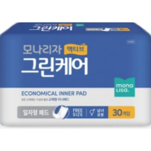 모나리자 액티브 그린케어 일자형패드 30개