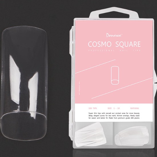 도나와 네일팁 인조손톱 코스모스퀘어 클리어 100nail CT05-100N
