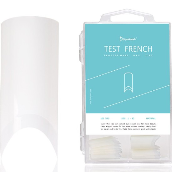 도나와 국가고시 네일팁 인조손톱 테스트프렌치 내추럴 100nail CT172-100N-N