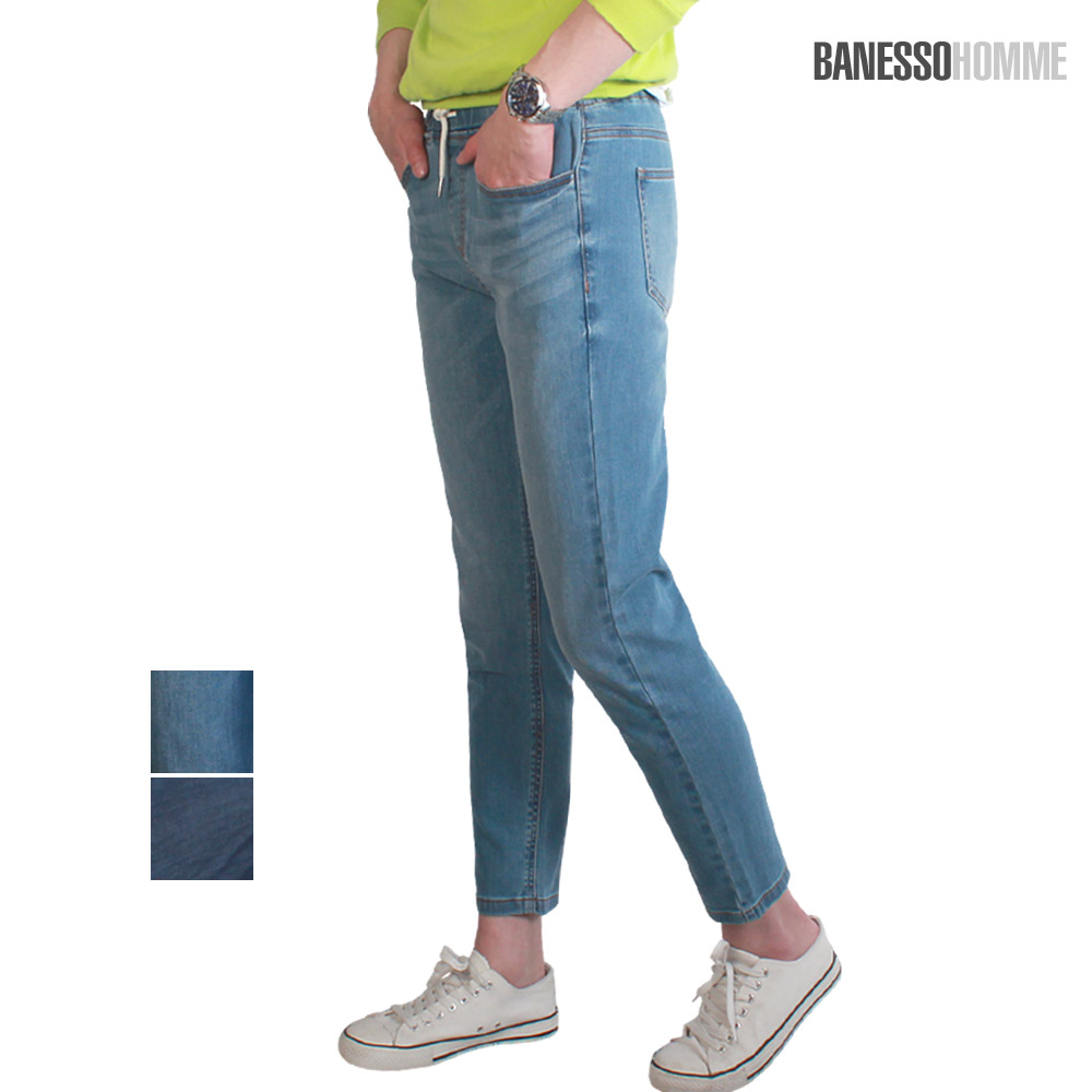 필골드 루찌 WS PT61 스트링밴딩 테이퍼드 스판 청바지