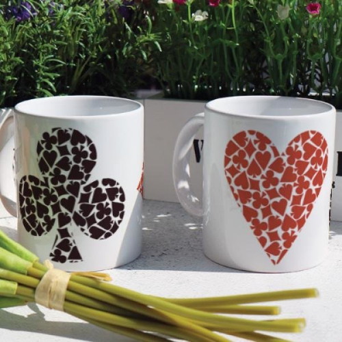 꾸밈 디자인머그컵 트럼프카드모양