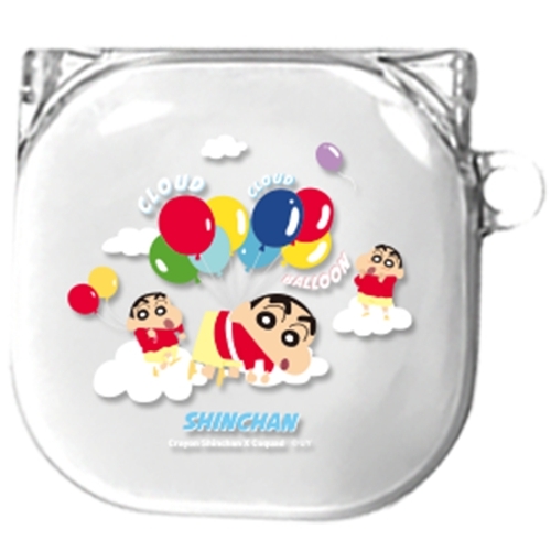 코쿼드  버즈2 프로 개구쟁이 짱구 투명 하드 케이스