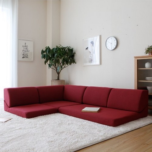 가구밸리 릴리 패브릭 좌식소파 4인용