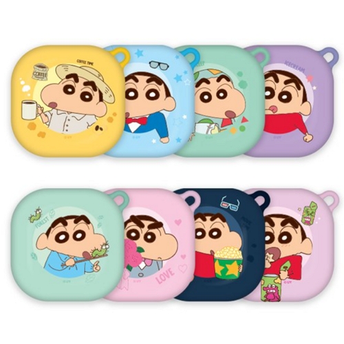 코쿼드  갤럭시 버즈 프로/라이브 짱구는못말려 투톤컬러 하드 젤리 케이스