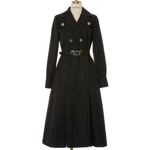 에고이스트 여성 주름배색 더블 트렌치 코트_EM1WC261