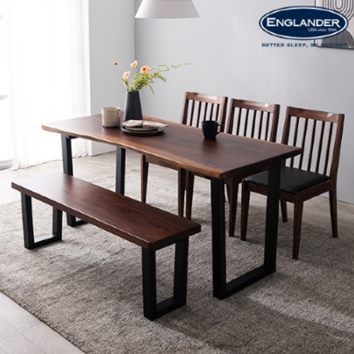 잉글랜더 유타 로즈우드 우드슬랩 원목 식탁 1600