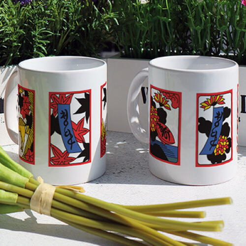 꾸밈 디자인머그컵 화투9월10월