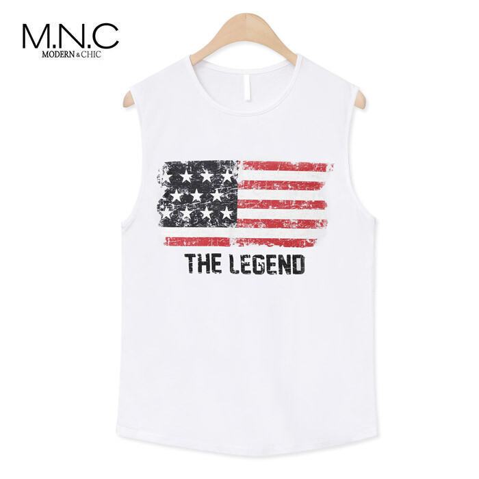 MNC 성조기 레전드나염 나시티  MDST213YO