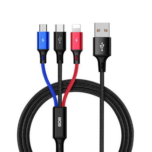 808  3in1 삼색 멀티 충전 케이블