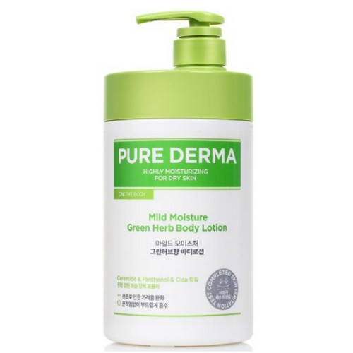온더바디 퓨어 더마 마일드 모이스처 바디로션 그린허브향 1000ml