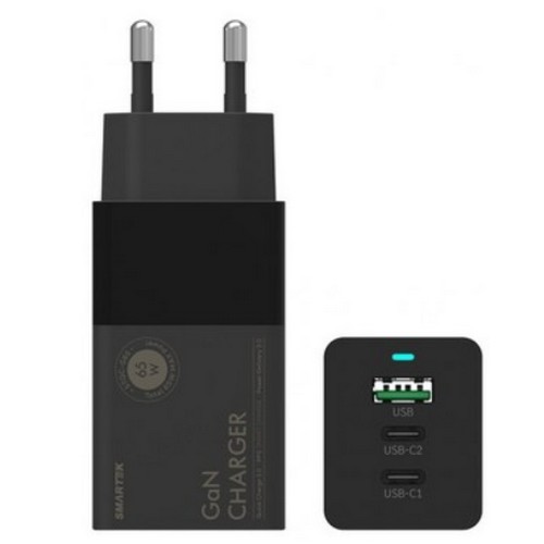 스마텍 이음전산 USB-PD PPSQC3.0 3포트 65W GaN 충전기 STQC-G65