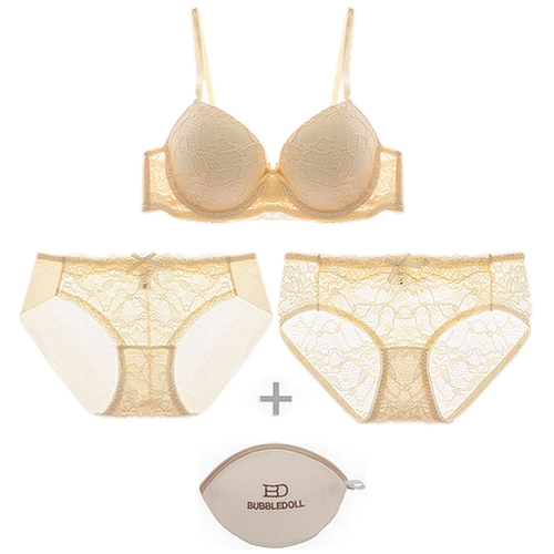 버블돌 세탁망  에일리 와이어 브라팬티+세탁망 4종세트