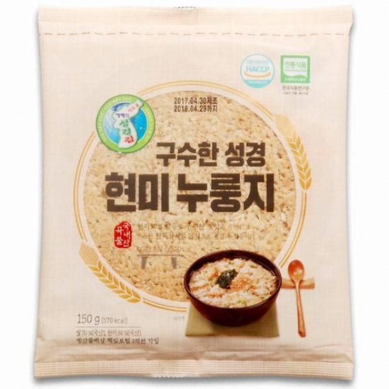 성경식품  지도표 성경김 현미누룽지 150g