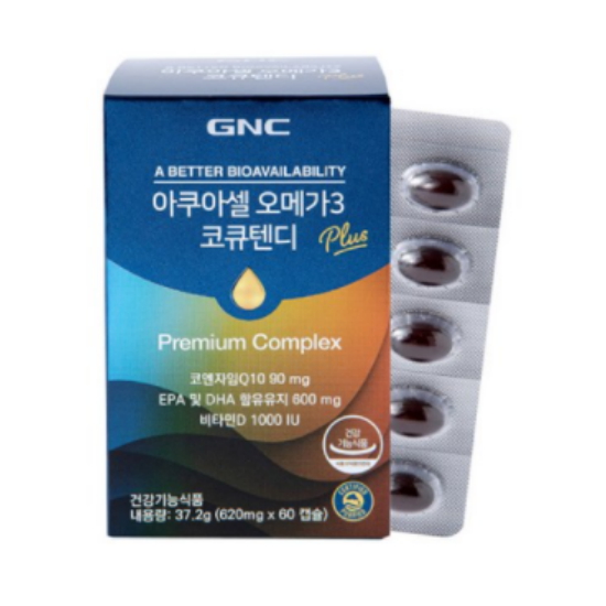 GNC 아쿠아셀 오메가3 코큐텐디 60캡슐