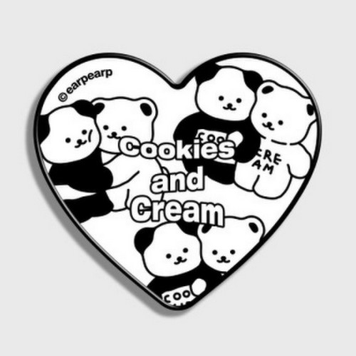어프어프  Cookie cream pattern-white 하트톡