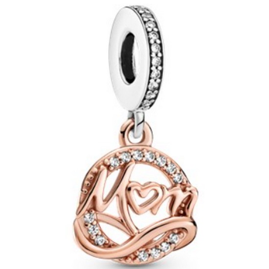 판도라  로즈 투 톤 맘 댕글 참 _789374C01