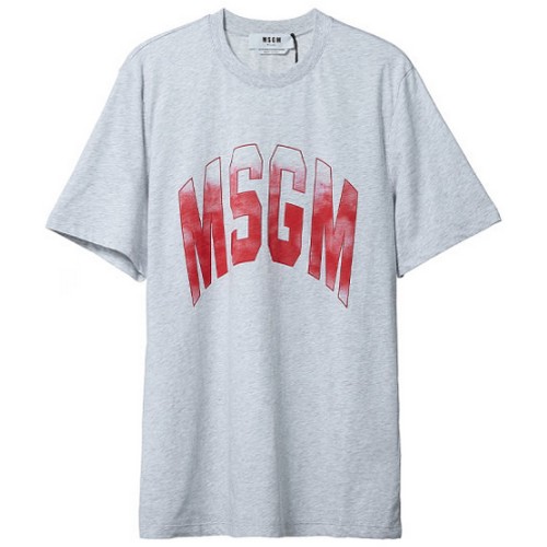 MSGM 2840MM214 207096 94     로고 반팔 티셔츠 라벨루쏘