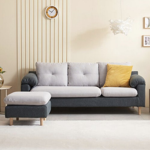 데코라인 북스 모듈형 패브릭 소파 3인용