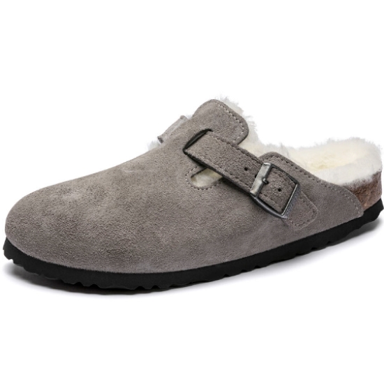 버켄스탁 보스턴 시어링 기모 양털 스웨이드 스톤 코인   네로우핏 좁은발볼 1017651