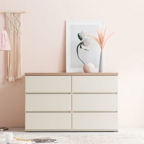 리빙디자인연구소 커프 뉴던 폭깊은 3단 와이드 서랍장 1200