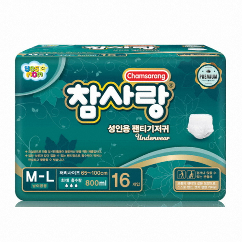 참사랑 성인기저귀 프리미엄 중형 16개