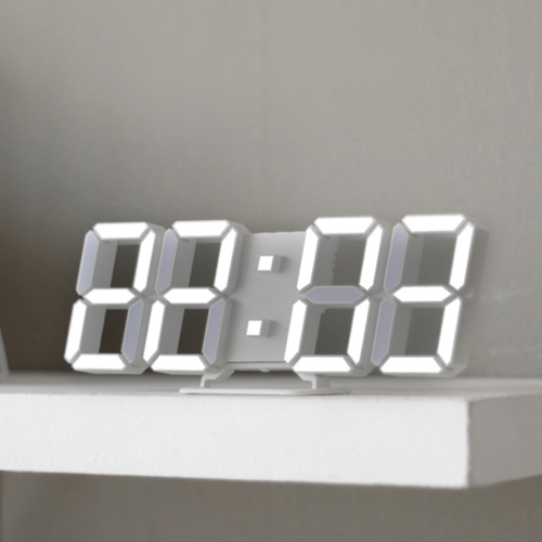 무아스  프리미엄 3D LED 벽시계 화이트