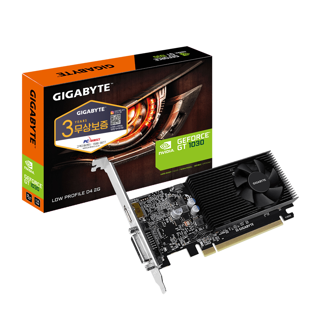 GIGABYTE  지포스 GT1030 UD2 D4 2GB 미니미 피씨디렉트