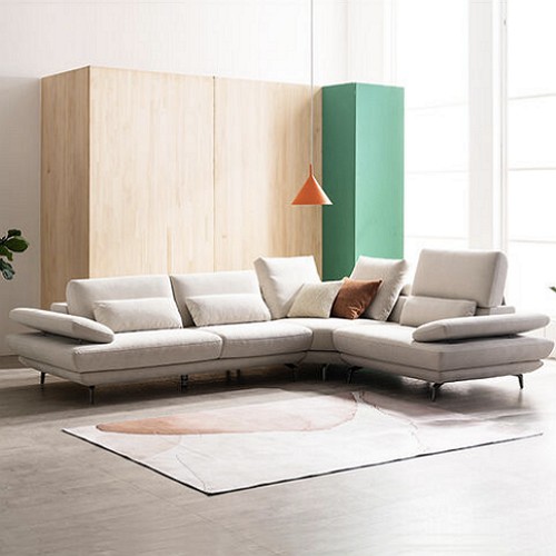 에싸 엘로이즈 코너 리프트기능 카시미라 패브릭 소파 4인용