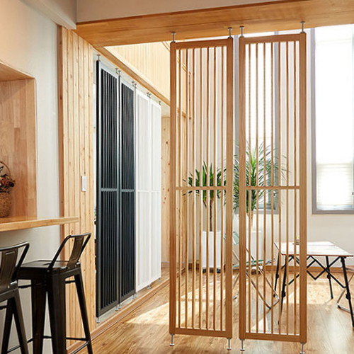 위드데코 까사라움 무빙 스트라이프 원목 인테리어 가벽 파티션 3color