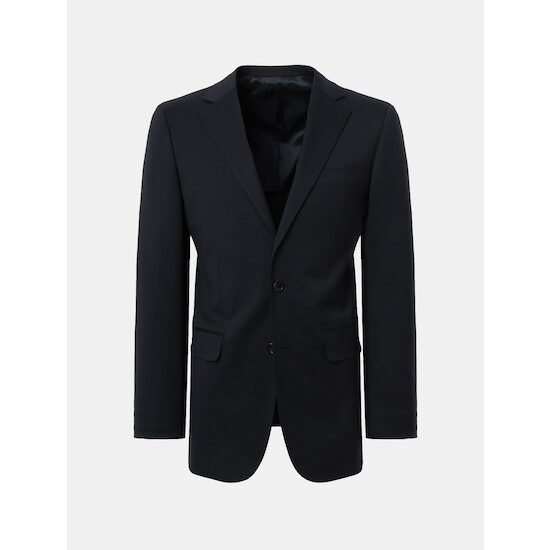 갤럭시 남성 네이비 솔리드 레귤러 핏 정장 재킷_GA1301O01R