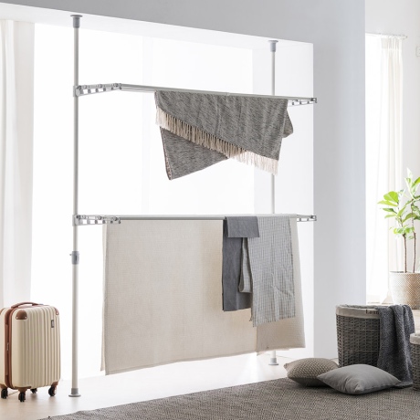 라이프인컴퍼니  룸인하우스 폭조절 2단 빨래건조대