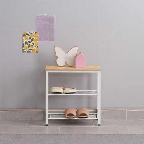 갤러리데코 칼릭스 다용도 원목 철제 3단 선반 신발정리대 500