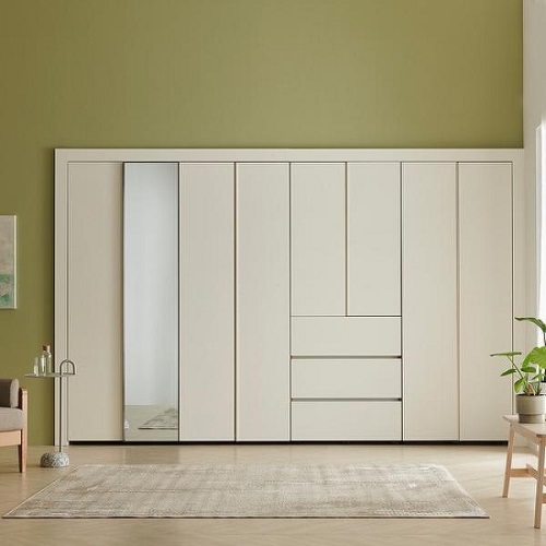 한샘  바이엘 소프트 거울 붙박이장 데일리 서랍형